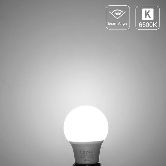 Lepro E27 LED Kaltweiss Glühbirne, 8.5 Watt 806 Lumen LED Lampe E27, ersetzt 60W Birne, A60 Leuchtmittel, 6500 Kelvin Kaltweiß LED Glühlampen, 160° Abstrahlwinkel Energiesparlampe, 6 Stück