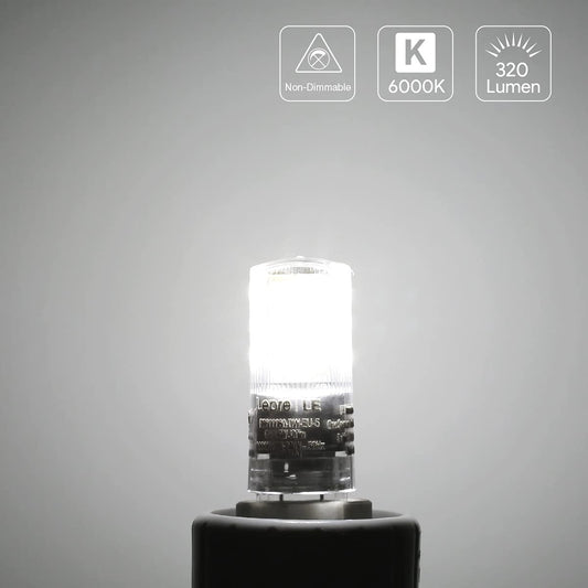 Lepro 2.6W G9 LED Lampe 320 Lumen, Kein Flackern, 6000k kaltweiß G9 LED Leuchtmittel Ersatz 30W G9 Halogenlampe, 300° Abstrahlwinkel, nicht dimmbar 5er Pack