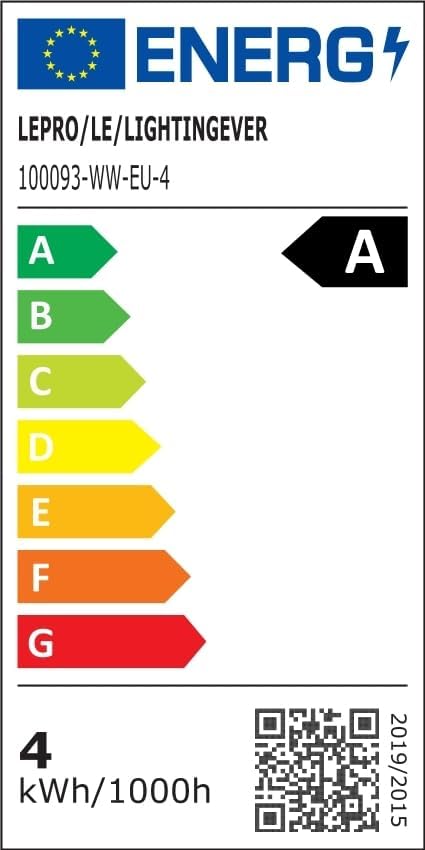 Lepro Energieklasse A E27 LED Warmweiss, 3.8W 806 Lumen Glühbirne E27, Nicht Dimmbar, A60 Led Birne, 2700 Kelvin Warmweiß, 300° Abstrahlwinkel Energiesparlampe, ersetzt 60W Leuchtmittel, 4 Stück