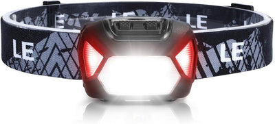 Lepro Stirnlampe, 1300 Lux LED XPG Kopflampe mit 6 Lichtmodi Scheinwerfer und Rotlicht, IPX4 spritzwassergeschütztes Gehäuse, Batteriebetrieben Stirnlampen C500, Ideal für Camping Joggen