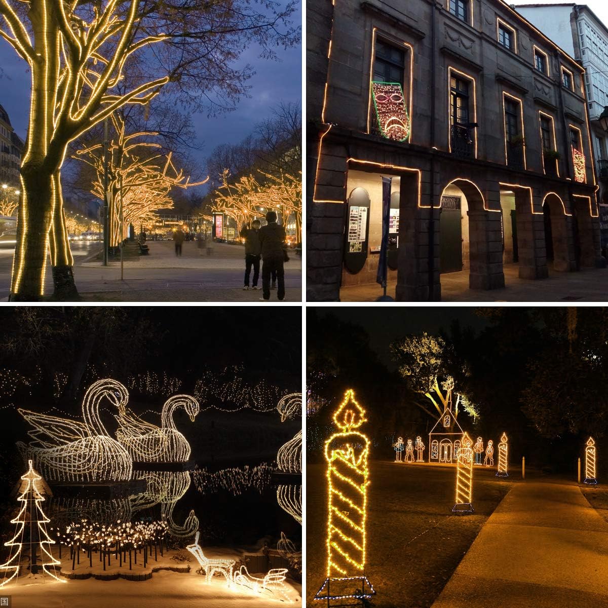 LE 10m LED Lichterschlauch 240 LEDs wasserfest Warmweiß für Innen Außen Party Hochzeit Weihnachten Dekolicht Warmweiß
