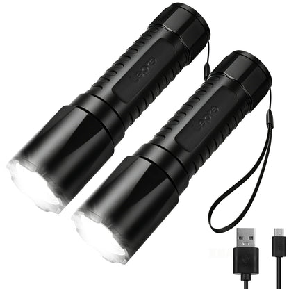 Lepro Taschenlampe LED Aufladbar, 5 Modi mit Speicherfunktion Mini Taschenlampe, Lange Akkulaufzeit, Taschenlampe Kinder IPX4 Wasserdicht für Camping, Outdoor-Aktivitäten und Notfälle [Energieklasse A++]