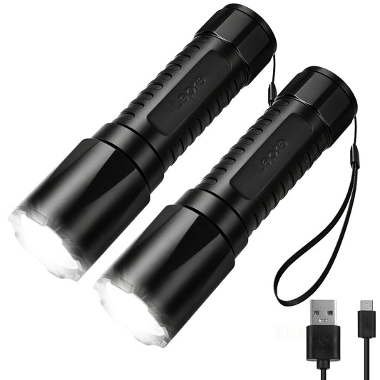 Lepro Taschenlampe LED Aufladbar, 5 Modi mit Speicherfunktion Mini Taschenlampe, Lange Akkulaufzeit, Taschenlampe Kinder IPX4 Wasserdicht für Camping, Outdoor-Aktivitäten und Notfälle [Energieklasse A++]