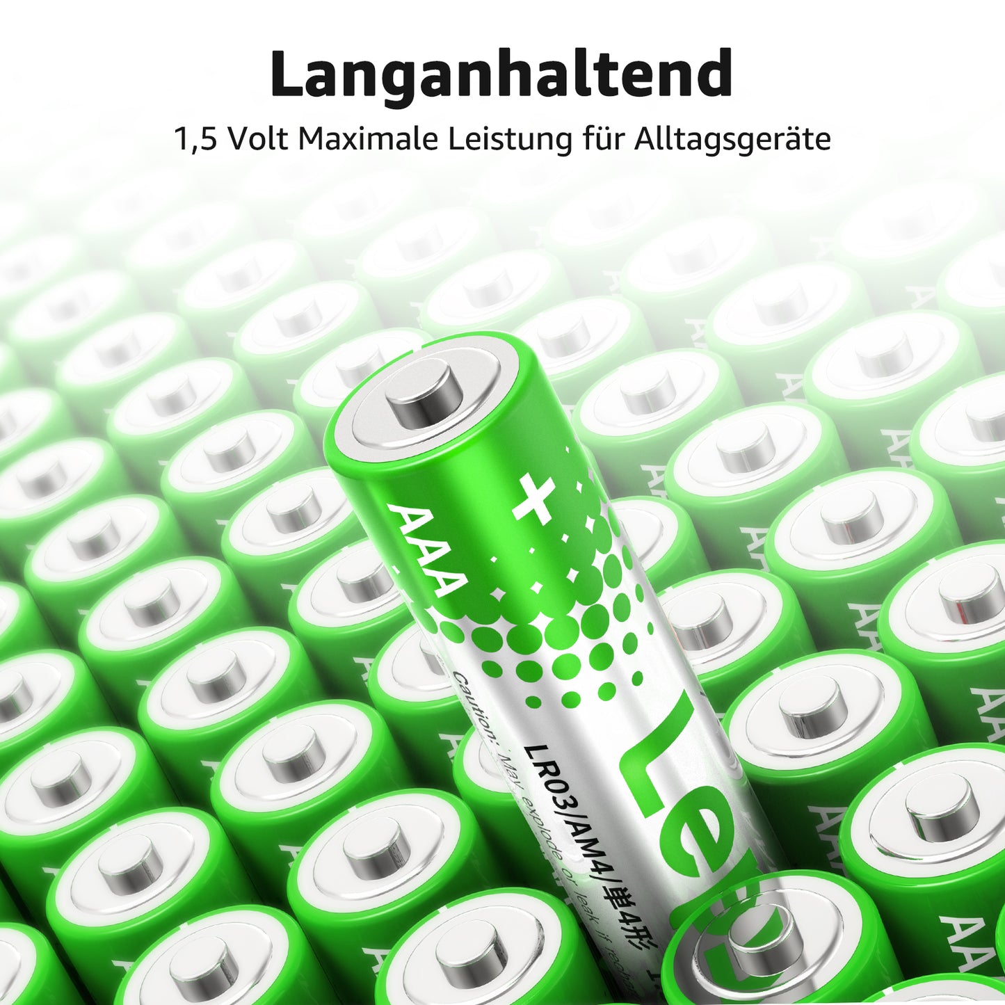 Lepro AAA Batterien, 12 Stück, Alkaline Batterie AAA mit 1.5V - Langlebig, Leistungsstark & Auslaufsicher, Ideal für Fernbedienungen, Spielzeug, Uhren, Taschenlampe UVM