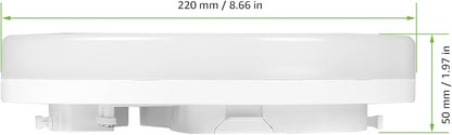 LE Deckenlampe 15W, LED Deckenleuchte IP54 Wasserfest, 3000K 1500LM Badezimmer Lampe, Rund Badlampe Decke, ideal für Bad Schlafzimmer Flur Küche Wohnzimmer Balkon, Kaltweiß, Ø22cm