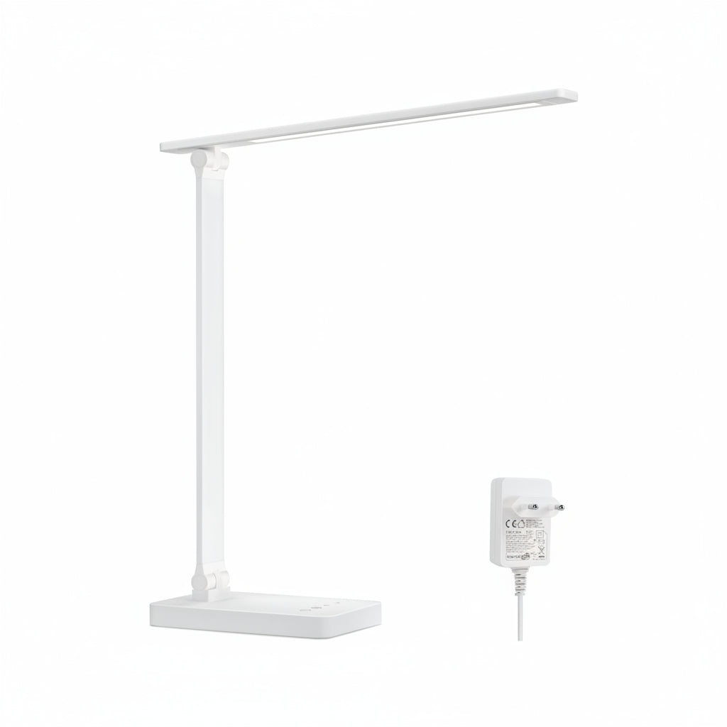 Lepro Schreibtischlampe, LED Tischlampe Dimmbar, Nachttischlampe 800LM 3 Farben und 5 Helligkeitsstufen, Tageslichtlampe Augenschutz, Tischleuchte, Schreibtisch Lampe für Kinder, Büro, Weiß