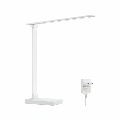 Lepro Schreibtischlampe, LED Tischlampe Dimmbar, Nachttischlampe 800LM 3 Farben und 5 Helligkeitsstufen, Tageslichtlampe Augenschutz, Tischleuchte, Schreibtisch Lampe für Kinder, Büro, Weiß