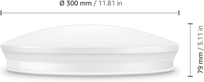 Lepro Deckenlampe 22W, LED Deckenleuchte Bad 1500LM Ø30cm 5000K für Badezimmer Flur Küche Wohnzimmer Schlafzimmer Balkon Licht, Kaltweiß Badezimmerlampe, LED Panel Flach, Rund Lampe, IP20 Badlampe