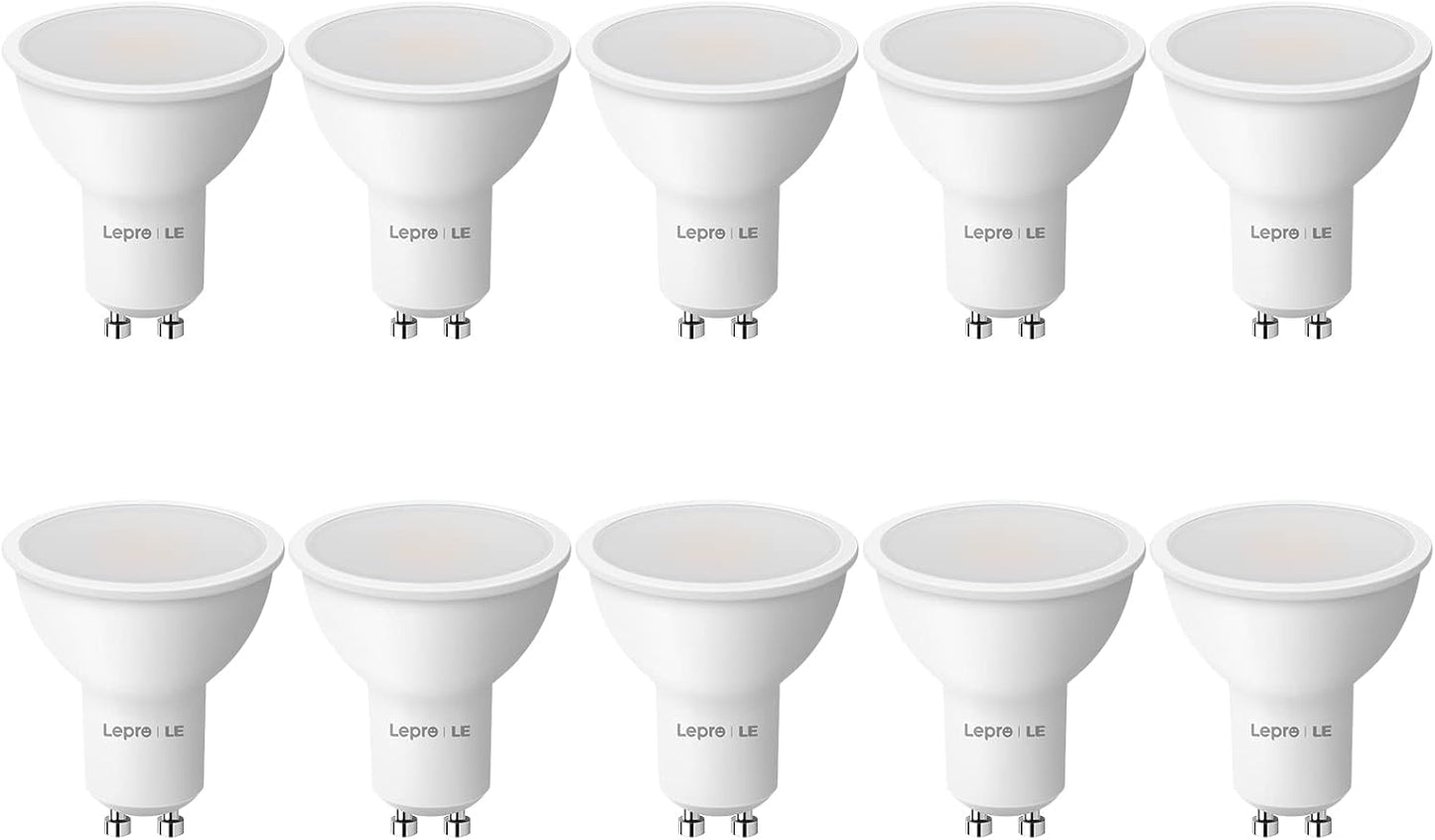 Lepro GU10 LED, 4W 345lm LED Leuchtmittle, 2700K warmweiß Lampen ersetzt 32W Halogenlampen, 100° Strahlwinkel Reflektorlampen, 5 Stück