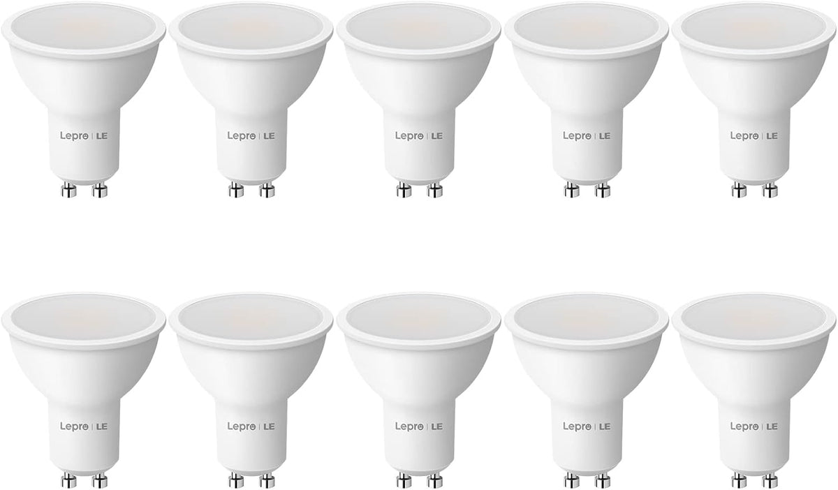 Lepro GU10 LED Warmweiss 4W Lampe, Ersetzt 50W Halogenlampen, 345 Lumen Leuchtmittel LED GU10 Warmweiss, 2700K Warmweiß, 100° Strahlwinkel Reflektorlampen, 10 Stück
