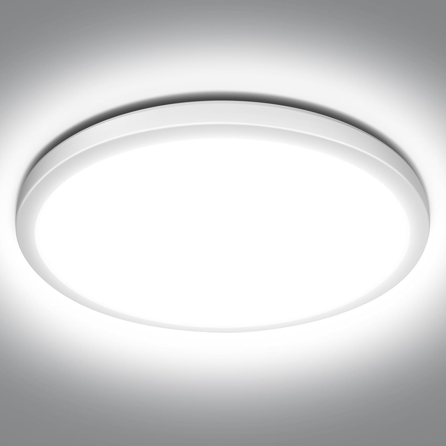 Lepro Deckenlampe 24W, IP44 Wasserfest Deckenleuchte，5000K 2400LM Badezimmer Lampe, Kaltweiß Deckenleuchte Badezimmer, ideal Badezimmerlampe Decke für Bad Schlafzimmer Flur Küche Wohnzimmer, Ø29.3cm