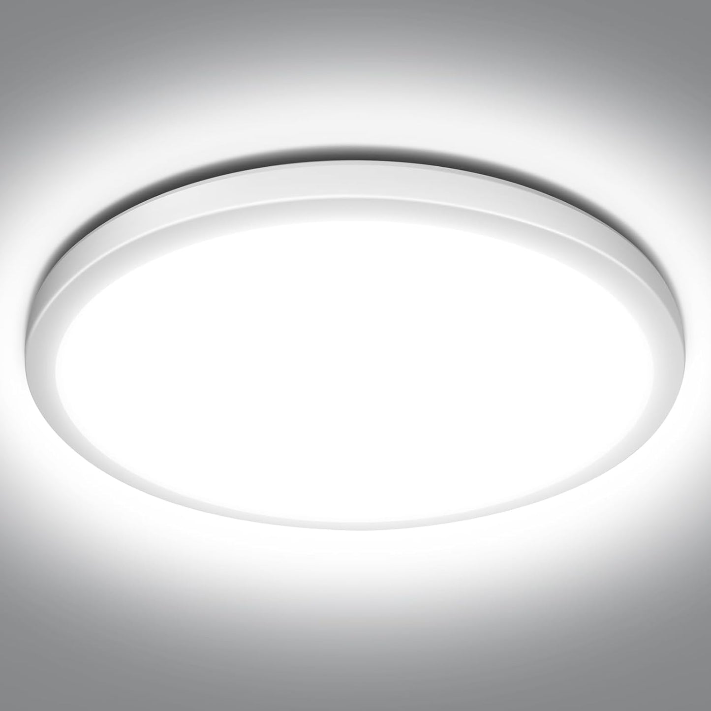 Lepro Deckenlampe 24W, IP44 Wasserfest Deckenleuchte，5000K 2400LM Badezimmer Lampe, Kaltweiß Deckenleuchte Badezimmer, ideal Badezimmerlampe Decke für Bad Schlafzimmer Flur Küche Wohnzimmer, Ø29.3cm