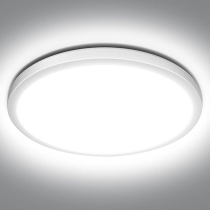 Lepro Deckenlampe 24W, IP44 Wasserfest Deckenleuchte，5000K 2400LM Badezimmer Lampe, Kaltweiß Deckenleuchte Badezimmer, ideal Badezimmerlampe Decke für Bad Schlafzimmer Flur Küche Wohnzimmer, Ø29.3cm