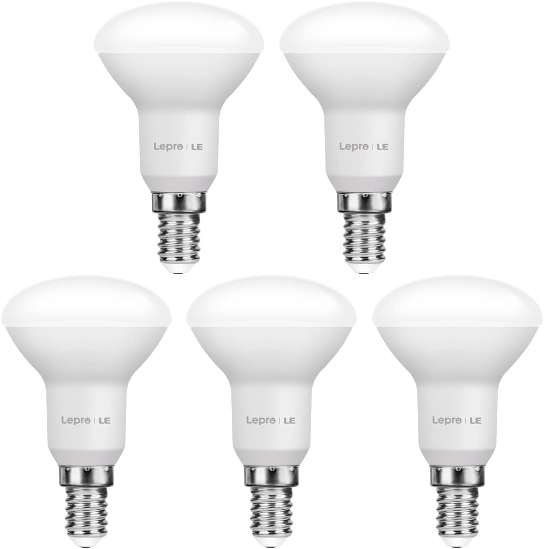 Lepro E14 LED Lampe, 4.9W 470 Lumen Glühbirne, entspricht 40W Glühlampe, 2700 Kelvin Warmweiß e14 led strahler, Reflektorlampe R50 120° Abstrahlwinkel Energiesparlampe, 5 Stück