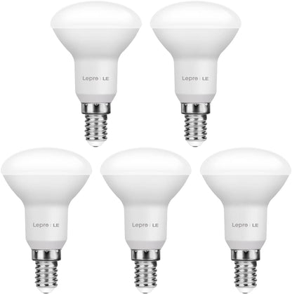 Lepro E14 LED Lampe, 4.9W 470 Lumen Glühbirne, entspricht 40W Glühlampe, 2700 Kelvin Warmweiß e14 led strahler, Reflektorlampe R50 120° Abstrahlwinkel Energiesparlampe, 5 Stück
