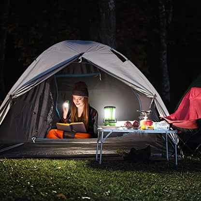 LE LED Campinglampe mit 2 abnehmbaren Taschenlampen, Batteriebetrieben & Akku Notfallleuchte, 600 Lumen Zeltlampe, Outdoor Suchscheinwerfer für Notfälle, Wandern, Angeln, Stromausfälle usw.