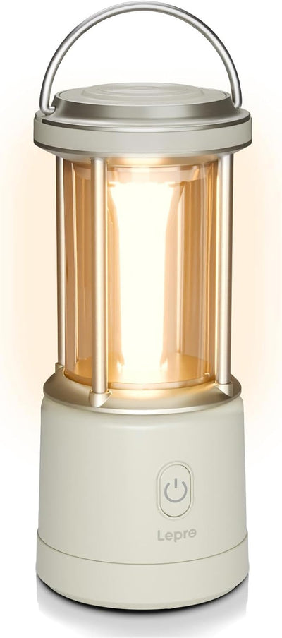 Lepro LED-Campinglampe, 1100 Lumen, 5 Leuchtmodi, helligkeitsverstellbarer Suchscheinwerfer, IPX4 wasserdichte batteriebetriebene Notfallleuchte, geeignet f¨¹r Stromausf?lle, Wanderungen£¬White