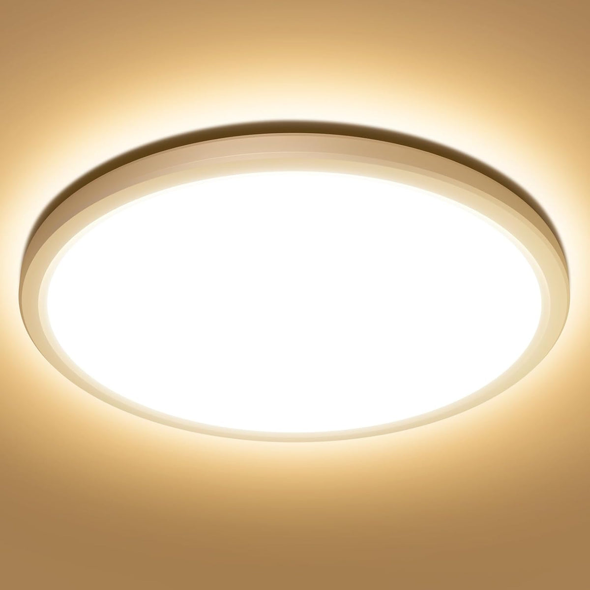 Lepro Deckenlampe 24W, IP44 Wasserfest Deckenleuchte，3000K 2400LM Badezimmer Lampe, Warmweiß Deckenleuchte Badezimmer, ideal Badezimmerlampe Decke für Bad Schlafzimmer Flur Küche Wohnzimmer, Ø29.3cm