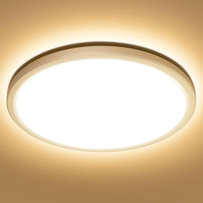 Lepro Deckenlampe 24W, IP44 Wasserfest Deckenleuchte，3000K 2400LM Badezimmer Lampe, Warmweiß Deckenleuchte Badezimmer, ideal Badezimmerlampe Decke für Bad Schlafzimmer Flur Küche Wohnzimmer, Ø29.3cm