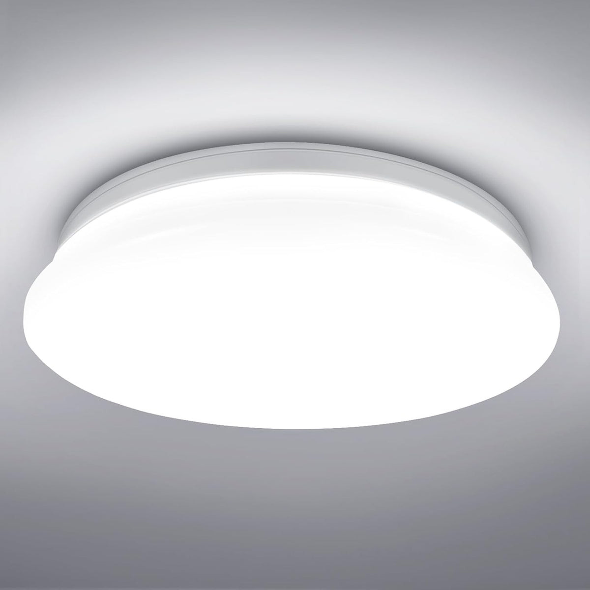 Lepro Deckenlampe 12W, LED Deckenleuchte Bad 950LM Ø26cm 5000K für Badezimmer Flur Küche Wohnzimmer Schlafzimmer Balkon Licht, Rund Kaltweiß Badezimmerlampe, LED Panel Flach Lampe, IP20 Badlampe
