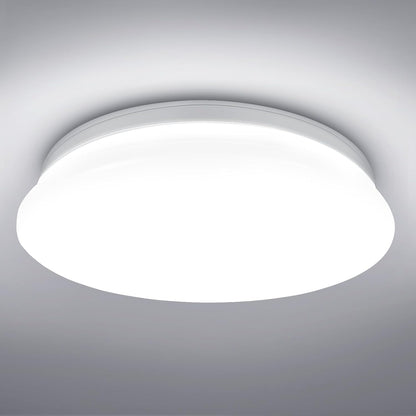 Lepro Deckenlampe 12W, LED Deckenleuchte Bad 950LM Ø26cm 5000K für Badezimmer Flur Küche Wohnzimmer Schlafzimmer Balkon Licht, Rund Kaltweiß Badezimmerlampe, LED Panel Flach Lampe, IP20 Badlampe