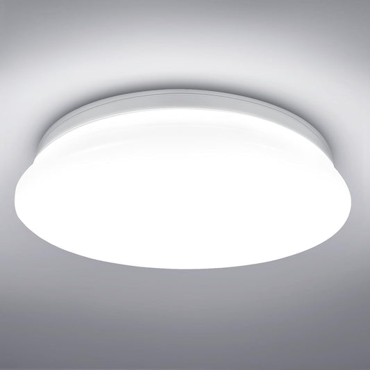 Lepro Deckenlampe 12W, LED Deckenleuchte Bad 950LM Ø26cm 5000K für Badezimmer Flur Küche Wohnzimmer Schlafzimmer Balkon Licht, Rund Kaltweiß Badezimmerlampe, LED Panel Flach Lampe, IP20 Badlampe