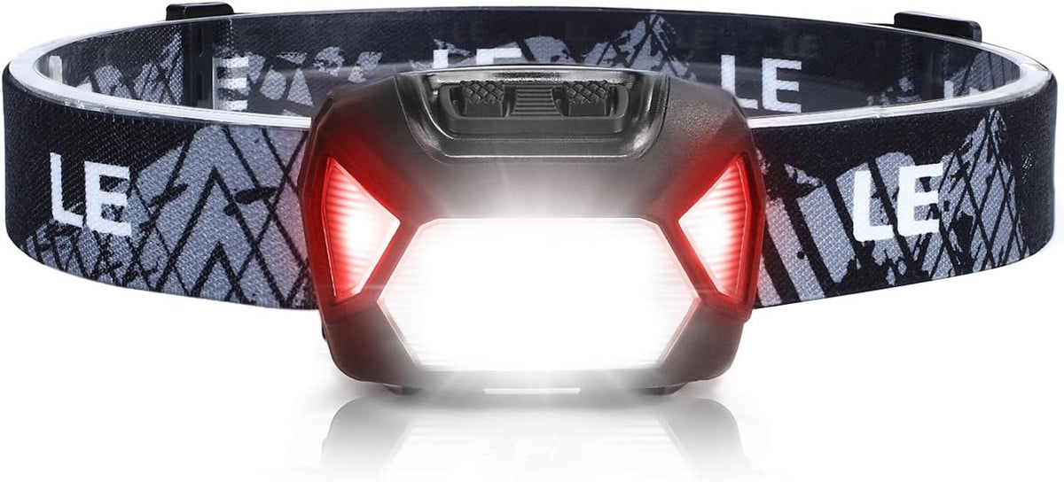 Lepro Stirnlampe, 1300 Lux LED XPG Kopflampe mit 6 Lichtmodi Scheinwerfer und Rotlicht, IPX4 spritzwassergeschütztes Gehäuse, Batteriebetrieben Stirnlampen C500, Ideal für Camping Joggen