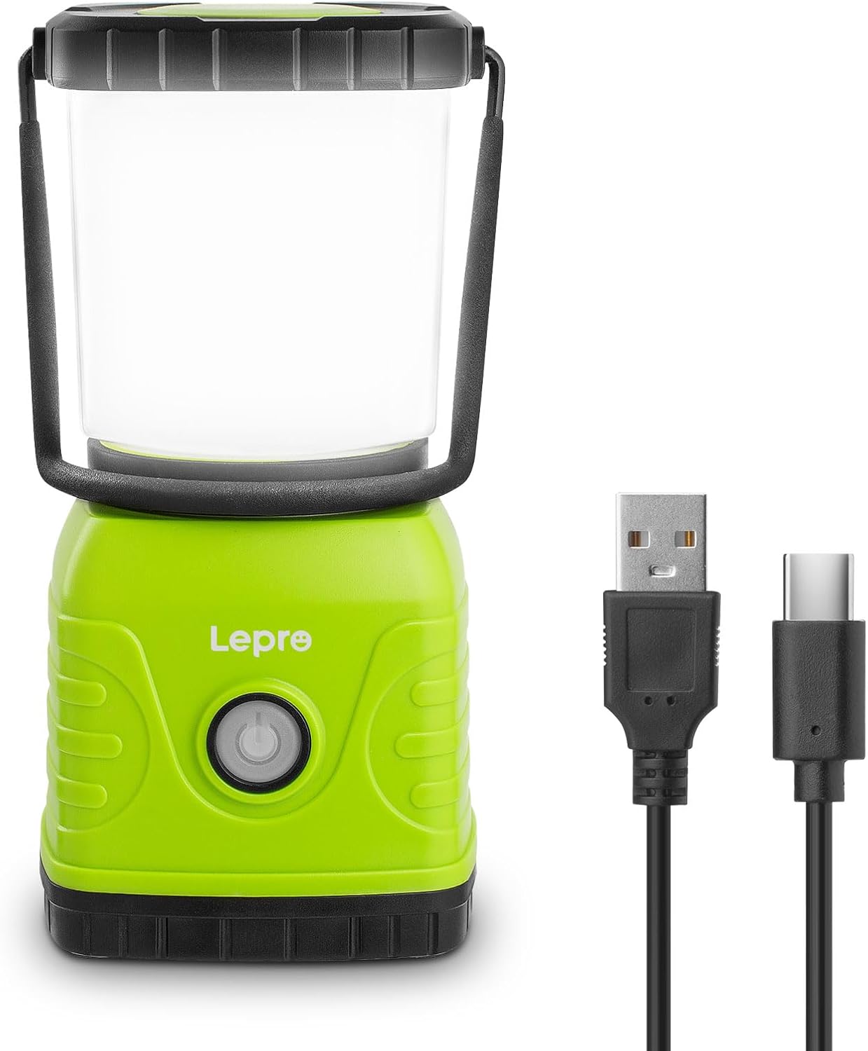 Lepro 1300 lm LED Campinglampe wiederaufladbar, 4 Leuchtmodi 3600 mAh Powerbank IPX4 wasserdicht, Camping Laterne für Hurrikan-Notfälle, Wandern, Zuhause und mehr, USB-Kabel im Lieferumfang enthalten