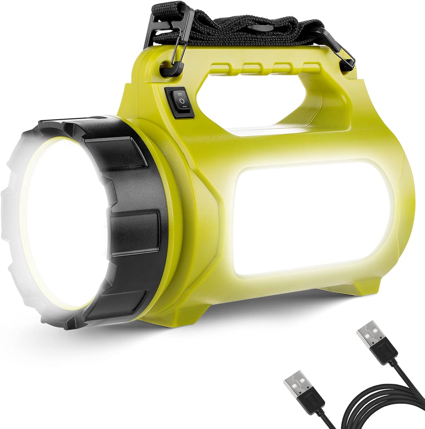 LE LED Handscheinwerfer, Taschenlampe Aufladbar CREE Akku Handlampe & Handstrahler mit Powerbank, 10W 1000 Lumen Campinglampe inkl. 3 Lichtmodi 2 Helligkeitsstufen, USB-Kabel für Notfall Camping usw.