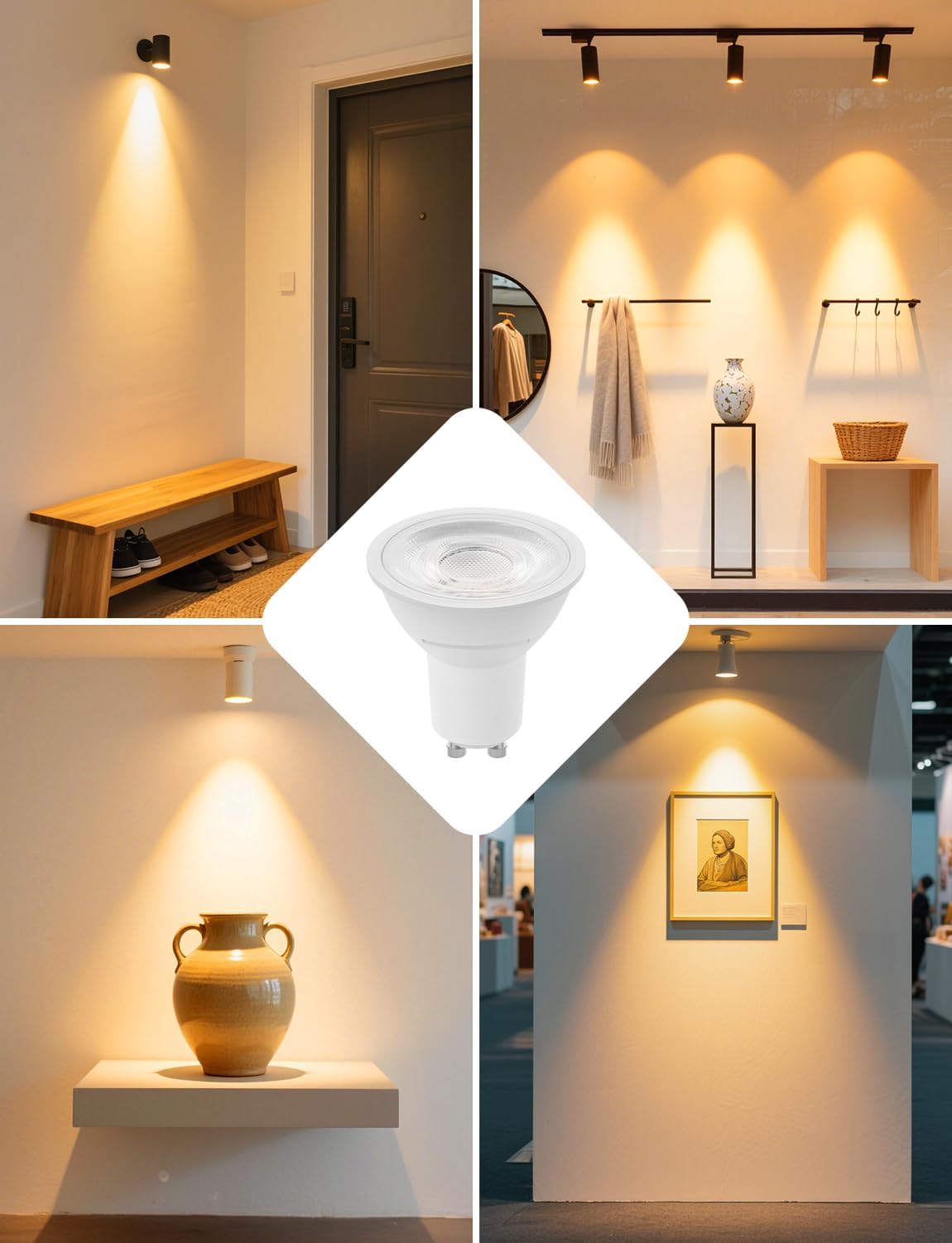 Lepro GU10 LED Warmweiss 6W Lampe, 2700K Warmweiß, 630 Lumen, 38° Abstrahlwinkel, Nicht dimmbar Reflektorlampe, Energiesparendes GU10 LED Leuchtmittel für Wohnzimmer, Küche, Schlafzimmer,8 Stück
