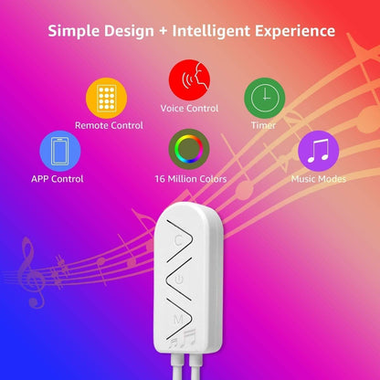 LE LED Strip 5M Alexa, RGB 150 LEDs, Smart WIFI LED Streifen Musiksteuerung, Wlan LED Band, Superhell 5050 Selbstklebend Lichtband, Lichterkette mit Fernbedienung, Kompatibel mit Alexa,App,Google Home