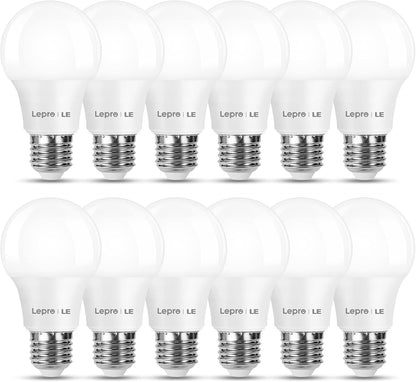 Lepro E27 LED Warmweiss Glühbirne, 8.5 Watt 806 Lumen LED Lampe E27, ersetzt 60W Halogenlampe, A60 Leuchtmittel, 2700 Kelvin Warmweiß, 160° Abstrahlwinkel Energiesparlampe, 12 Stück