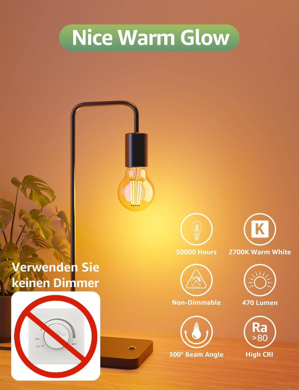 Lepro Energieklasse A E14 LED warmweiss Lampe 2.2W 470 Lumen P45 2700K Warmweiß LED Glühbirne,entspricht 40W Glühlampe,300° Abstrahlwinkel Nicht Dimmbar Energiesparlampe, 2er-Pack