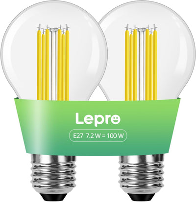 Lepro E27 LED A60 Lampe 7.2W (1521 lm) – A (Neue EU-Norm), Nicht dimmbar