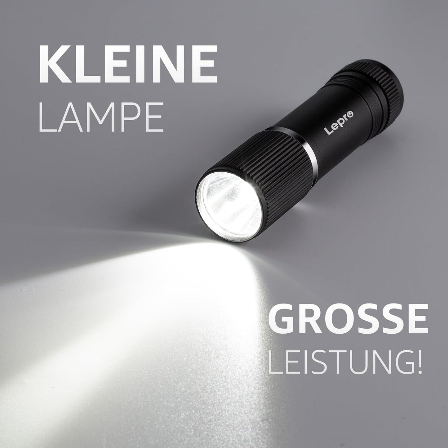 Lepro LED Taschenlampe Klein, Hell Mini Taschenlampe Batteriebetrieben, Robustes Aluminium Geh?use, IPX4 Wasserdicht, Ideal f¨¹r Camping, Notfall, Wandern & Kinder (Inkl. Batterien)