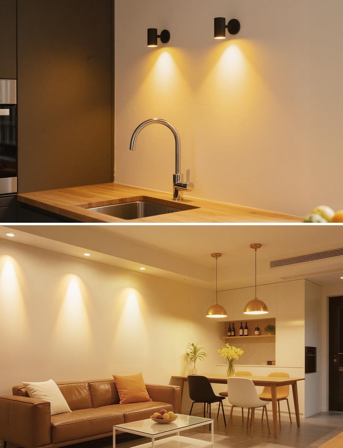 Lepro GU10 LED Warmweiss 6W Lampe, 2700K Warmweiß, 630 Lumen, 38° Abstrahlwinkel, Nicht dimmbar Reflektorlampe, Energiesparendes GU10 LED Leuchtmittel für Wohnzimmer, Küche, Schlafzimmer,8 Stück