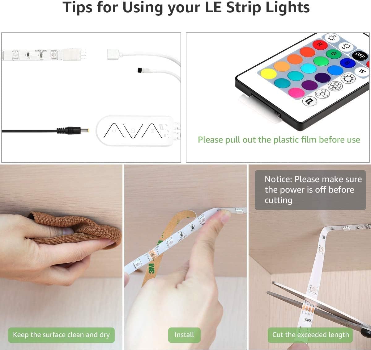 LE LED Strip 5M Alexa, RGB 150 LEDs, Smart WIFI LED Streifen Musiksteuerung, Wlan LED Band, Superhell 5050 Selbstklebend Lichtband, Lichterkette mit Fernbedienung, Kompatibel mit Alexa,App,Google Home