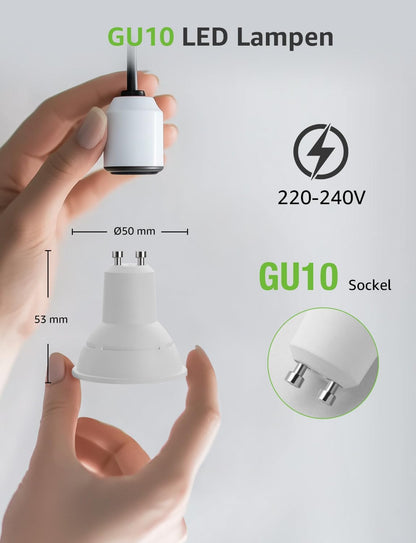 Lepro GU10 LED Warmweiss 6W Lampe, 2700K Warmweiß, 630 Lumen, 38° Abstrahlwinkel, Nicht dimmbar Reflektorlampe, Energiesparendes GU10 LED Leuchtmittel für Wohnzimmer, Küche, Schlafzimmer,8 Stück