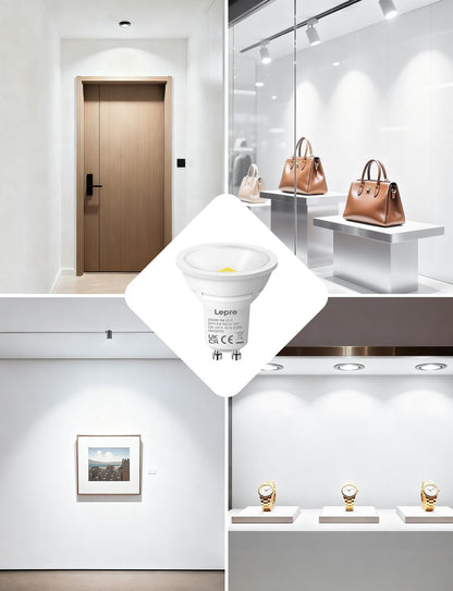 Lepro GU10 LED Kaltwei? 8W Lampe, 800 lm, 6500K Tageslichtwei?, 100¡ã Abstrahlwinkel, Nicht dimmbar, Energiesparendes GU10 LED Leuchtmittel f¨¹r B¨¹ro, Keller, Garage, Flur, Arbeitszimmer, 5 St¨¹ck