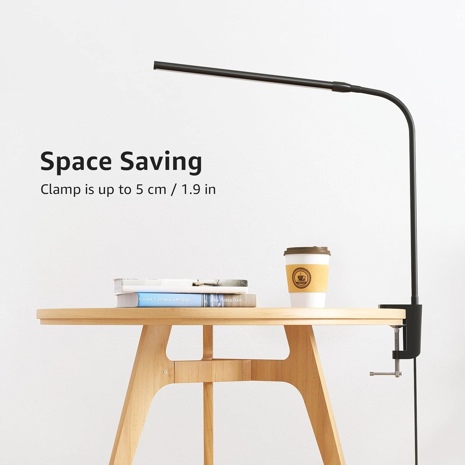 Lepro LED Schreibtischlampe Klemmbar, Tischlampe Architektenlampe mit Schwenkarm, Augenschutz Klemmleuchte USB, 3 Farben & 10 Helligkeitsstufen Dimmbar Tischleuchte für Büro, Schwarz