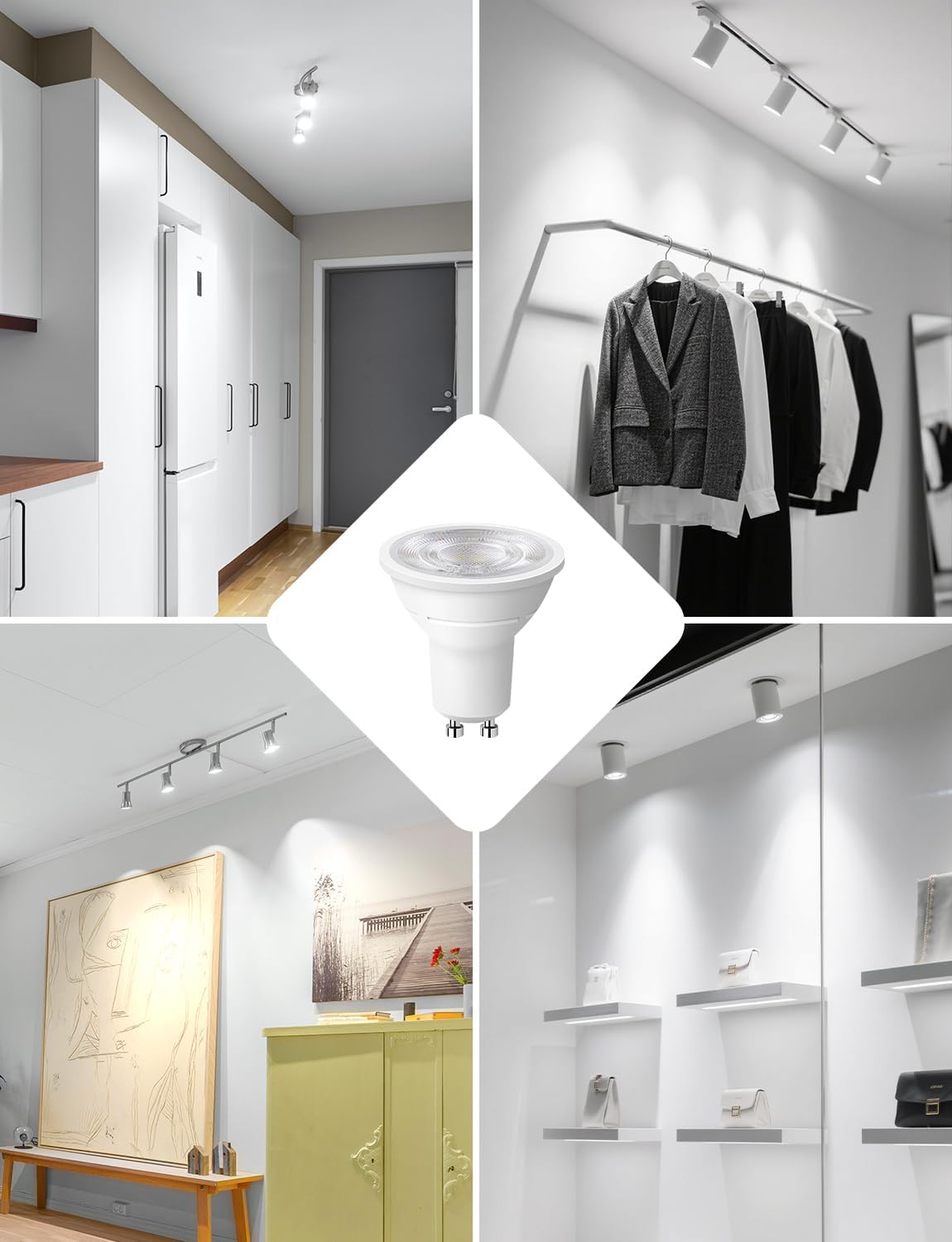 Lepro GU10 LED Neutralweiß 2W Lampe, 4000K, 360 Lumen, 38° Abstrahlwinkel, Nicht dimmbar Reflektorlampe, Energiesparendes GU10 LED Leuchtmittel für Wohnzimmer, Küche, Schlafzimmer, 2 Stück