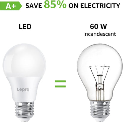 Lepro E27 LED Warmweiss Gl¨¹hbirne, 7.5 Watt ersetzt 60W Halogenlampe, 750 Lumen Birne, A60 LED Lampe, 2700 Kelvin Warmwei?, 200¡ã Abstrahlwinkel Energiesparlampe, 6 St¨¹ck