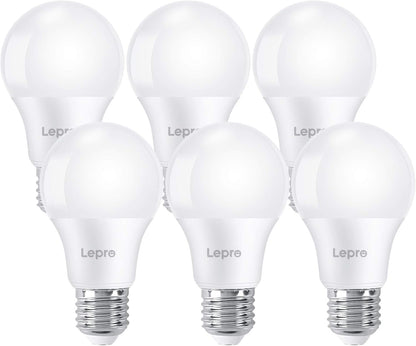 Lepro E27 LED Warmweiss Gl¨¹hbirne, 7.5 Watt ersetzt 60W Halogenlampe, 750 Lumen Birne, A60 LED Lampe, 2700 Kelvin Warmwei?, 200¡ã Abstrahlwinkel Energiesparlampe, 6 St¨¹ck