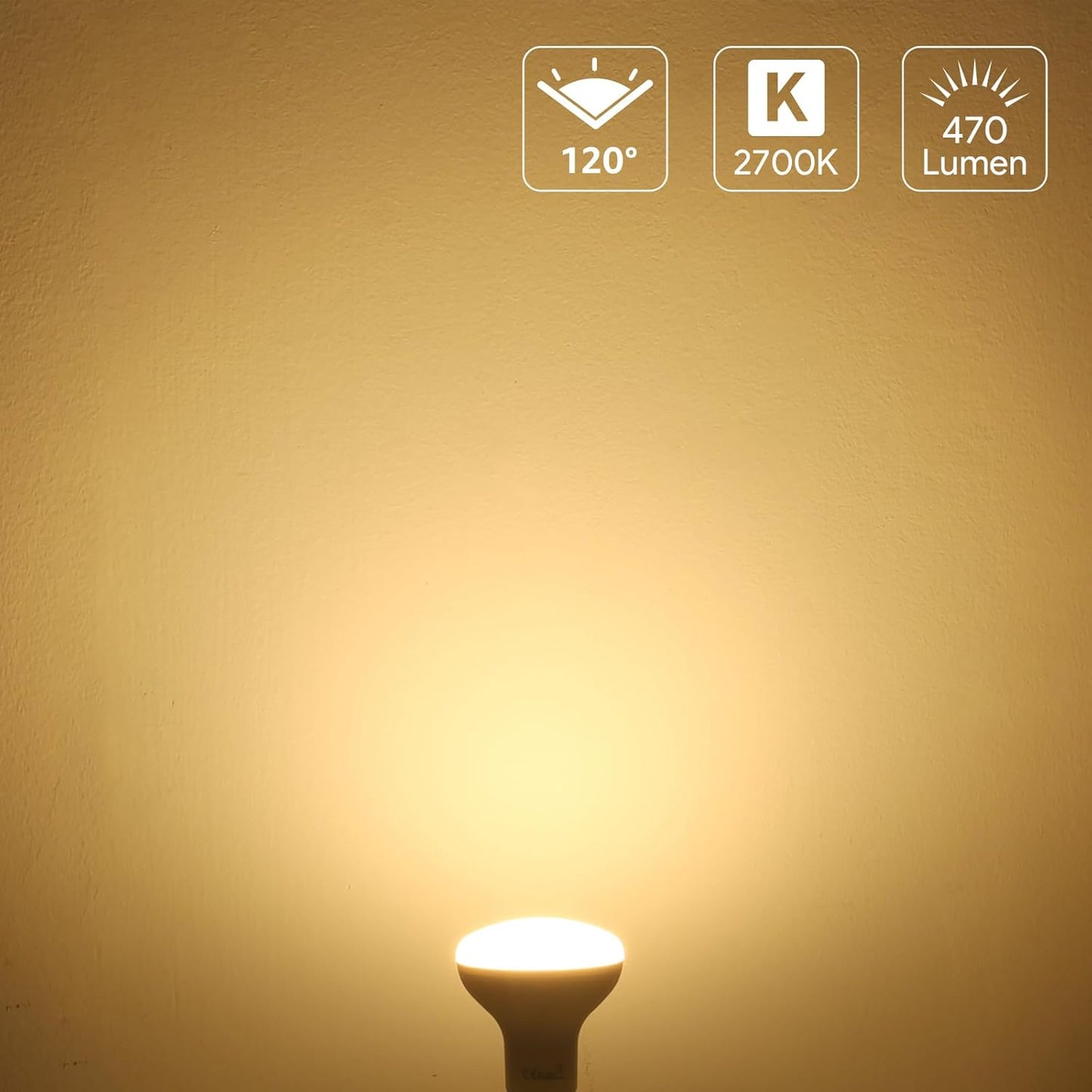 Lepro E14 LED Lampe, 4.9W 470 Lumen Glühbirne, entspricht 40W Glühlampe, 2700 Kelvin Warmweiß e14 led strahler, Reflektorlampe R50 120° Abstrahlwinkel Energiesparlampe, 5 Stück