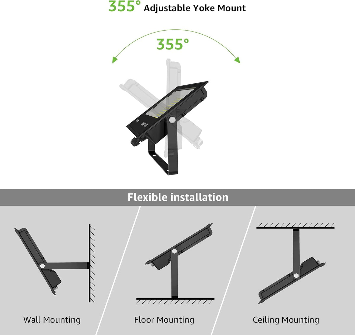 Lepro LED Strahler Außen, 100W LED Fluter Superhell Außenstrahler 12000LM, IP65 Wasserdicht 6500K Scheinwerfer Flutlicht mit 2835 SMD LEDs, Außenlampe für Garten, Innenhöfe, Garage, Hotel, Sportplatz