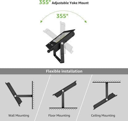 Lepro LED Strahler Außen, 100W LED Fluter Superhell Außenstrahler 12000LM, IP65 Wasserdicht 6500K Scheinwerfer Flutlicht mit 2835 SMD LEDs, Außenlampe für Garten, Innenhöfe, Garage, Hotel, Sportplatz