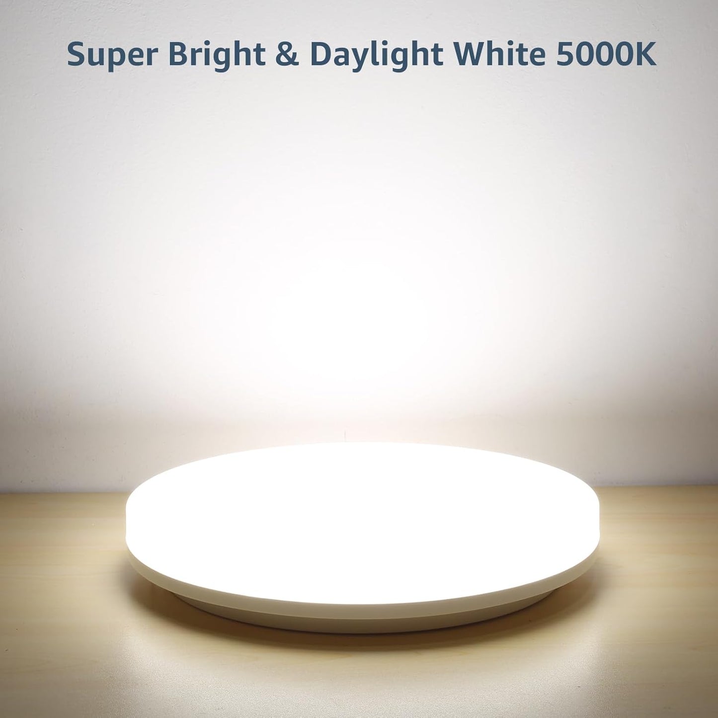LE Deckenlampe 15W, LED Deckenleuchte IP54 Wasserfest, 3000K 1500LM Badezimmer Lampe, Rund Badlampe Decke, ideal für Bad Schlafzimmer Flur Küche Wohnzimmer Balkon, Kaltweiß, Ø22cm