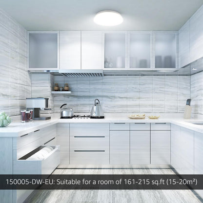 Lepro Deckenlampe 22W, LED Deckenleuchte Bad 1500LM Ø30cm 5000K für Badezimmer Flur Küche Wohnzimmer Schlafzimmer Balkon Licht, Kaltweiß Badezimmerlampe, LED Panel Flach, Rund Lampe, IP20 Badlampe