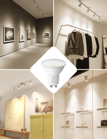 Lepro Energieklasse A GU10 LED Neutralwei? Lampe, 3.3W 4000K 590lm, Nicht Dimmbar Leuchtmittel, Energiesparendes GU 10 LED Spot, 100¡ã Abstrahlwinkel f¨¹r K¨¹che, Badezimmer, Arbeitsfl?che,10 Stuck