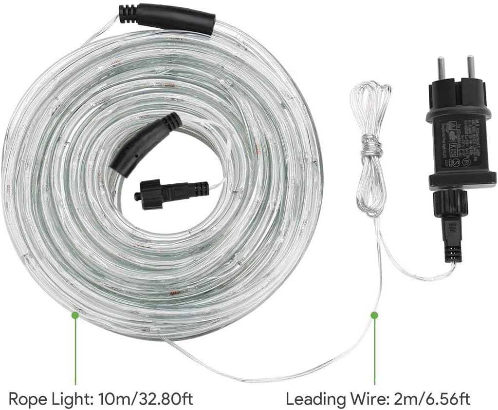 LE 10m LED Lichterschlauch 240 LEDs wasserfest Warmweiß für Innen Außen Party Hochzeit Weihnachten Dekolicht Warmweiß